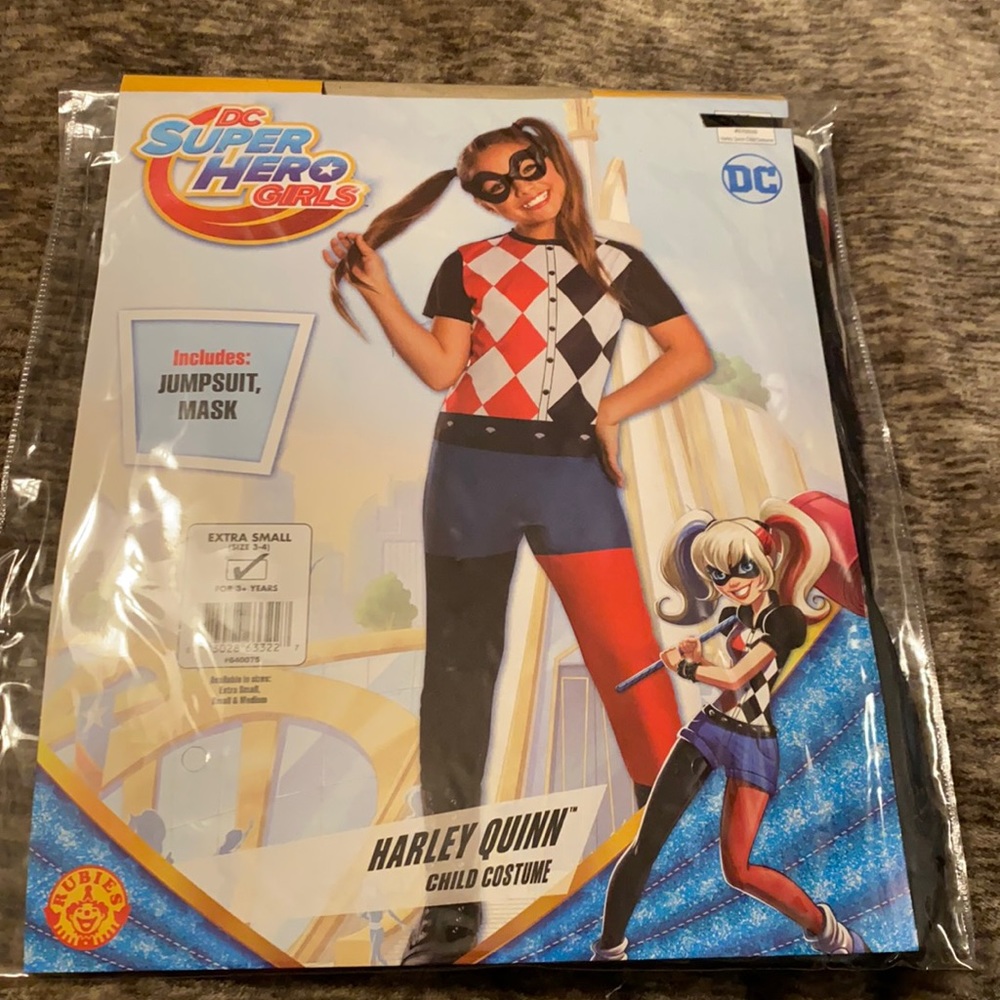 ❤️DC Superhero Girls Halloween Costume‎ Harley Quinn🖤